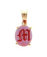 14k Yellow Gold Genuine Natural Carnelian Signet Initial "M" Pendant (#J... - $470.66 CAD 14k Yellow Gold Genuine Natural Carnelian Signet Initial "M" Pendant (#J... - $470.66 CAD