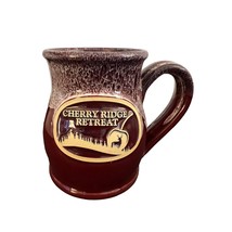 Deneen Pottery Burgundy Cherry Ridge Retreat Coffee Mug - £15.81 GBP