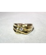 Vintage 10K Yellow Gold Mens Diamond Ring 0.17 TCW Size 9 3/4 K1328 - £499.62 GBP