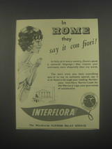 1959 interflora Flower Relay Service Ad - In Rome they say it con fiori - £15.01 GBP