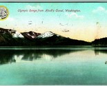 Olympic Mountain Range View Hood Canal Washington WA 1910 DB Postcard I9 - $6.88
