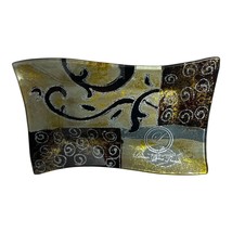 Lorren Home Trends Decorative Glass Dish – Elegant Wavy Rectangular Design - $436.78 MXN