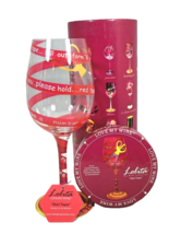 Lolita Love My Wine Red Tape 15 oz. Hand Painted Wine Glass with Recipe - £16.80 GBP