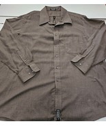 Dress Shirt Button Up Long Sleeve Single Needle Tailoring Mens Sz Big 34... - $18.00