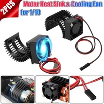 2Pcs Brushless Motor Heat Sink Cooling Fan For Rc Car 1/10 Hsp 540/550 3... - £14.62 GBP