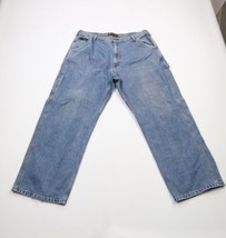 Vintage 90s Ralph Lauren Mens 36x30 Distressed Spell Out Baggy Wide Leg Jeans - $89.05