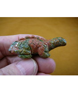 (Y-LIZ-CH-553) little Green orange CHAMELEON LIZARD gemstone gem carving... - €17,15 EUR