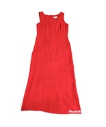 Womens Miss Dorby Red Floral Maxi Dress 100% Polyester Sleeveless A-Line... - $224.18 MXN