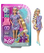 Barbie Totally Hair Star-Themed Doll 8.5&quot; Fantasy Hair 15 Fashion 8 Colo... - £35.55 GBP