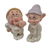 Lenox Disney Snow White Seven Dwarfs Salt Pepper Shaker Dopey Sneezy Por... - $24.75