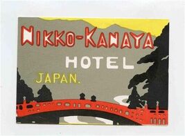 Nikko Kanaya Hotel Japan Luggage Label / Baggage Sticker - $11.88