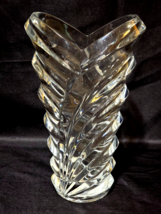 Vintage Mikasa 9&quot; Vase - Wyndham Pattern - New Art Deco Design - Crystal Clear - $16.62