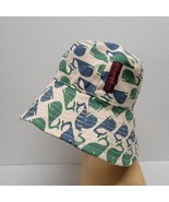 Bungalow 360 Whale Logo All Over Print Sun Bucket Hat Blue Green White - $19.79