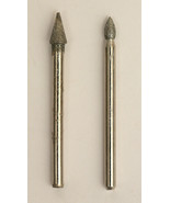 Set of 2 Conical Diamond Grinding Burr 1/8&quot; 3mm Shank For Dremel Rotary ... - $4.15