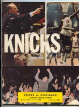 NY Knicks vs Cincinnati Royals Basketball Program November 14 1968 - $52.96