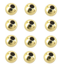 12pcs Of 2.5mm To 14mm 14K Yellow Gold Round Ball Smooth For Custom Jewelry - £36.00 GBP