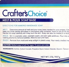 White Soap Base Melt Pour Sealed New 2lbs Crafters Choice White Clean GstRm - €17,52 EUR