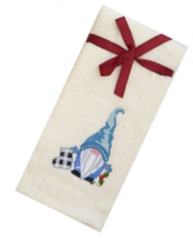 Avanti Gnome Fingertip Towels Embroidered Christmas Set of 2 Blue White ... - $31.33