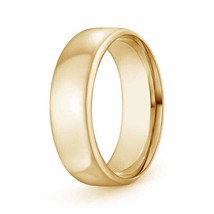 ANGARA 7.5MM High Polished Low Dome Comfort Fit Wedding Band in 14k Gold - £749.54 GBP