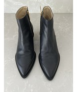 Maiyet  Dark Gray Leather Women’s Low Cowboy Boot 2” Heel Excellent US 8.5 - $6,808.22 MXN