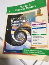 Glencoe ADVANCED MATHEMATICAL CONCEPTS CHAPTER 5 RESOURCE MASTERS Precal... - $4.94