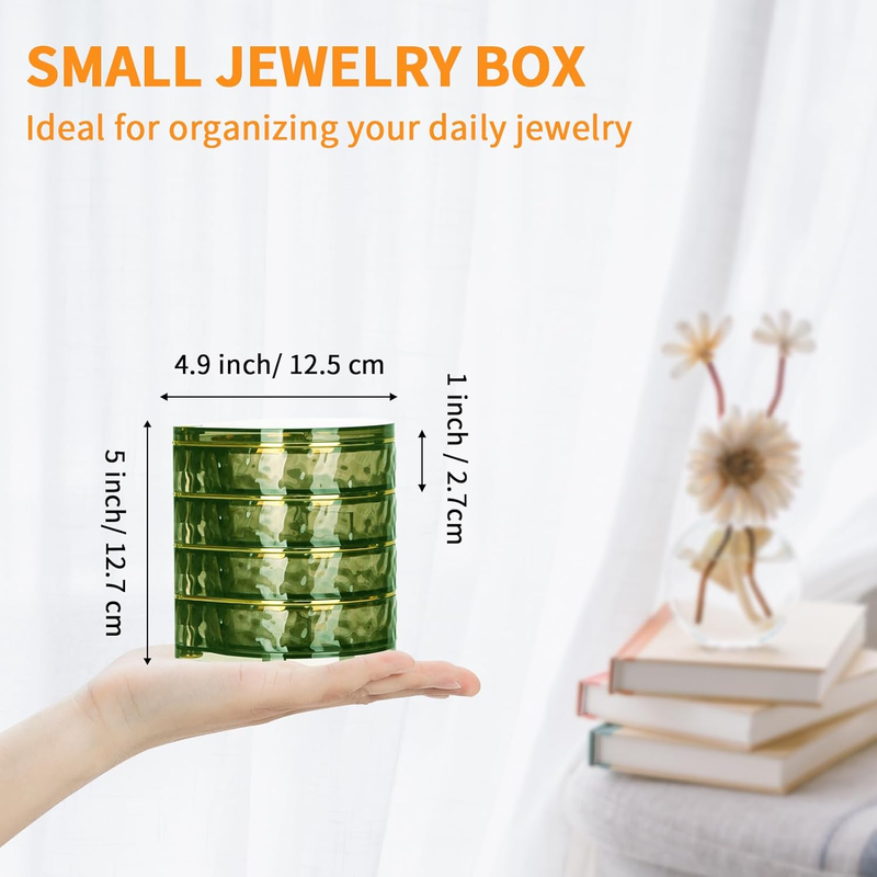 LETURE 4-Layers Rotatable Jewelry Organizer Storage Box, Clear Jewelry Holder Ca Item image 2