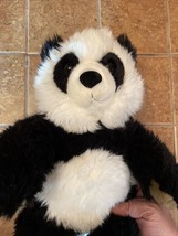 Build a Bear Black and White Panda Bear Brown Paws Plush 16&quot; - £11.24 GBP