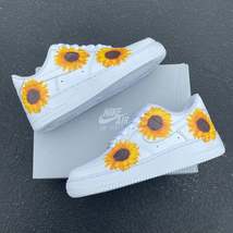 Custom Nike Air Force 1 Sunflower - Men&#39;s And Women&#39;s Shoes - £207.53 GBP