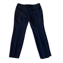 Rena Lange Wool Blend Flat Front Slacks Dress Pants in Black Size 14 - $32.48