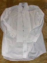 Kyle Thomas By Henry Segal White Button Up Long Sleeve Dress Shirt Size 35 - £11.04 GBP