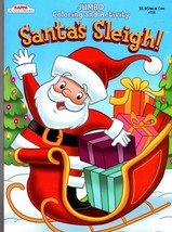 Christmas Edition Jumbo Coloring and Activity Book 160 Page - Santa`s Sleigh! - £5.49 GBP