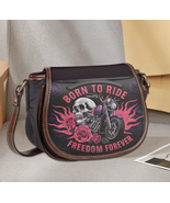 Leather Born to Ride - Freedom Forever | Motorcycle Flap Saddle Bag | Fr... - $652.11 MXN