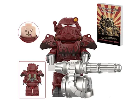 Building Custom Power Armor Red Fallout Video Game TV Show Minifigure  - £5.89 GBP