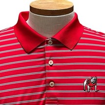 Peter Millar University Georgia Bulldogs Football Polo Golf Shirt Red Men&#39;s 2XL - $41.87