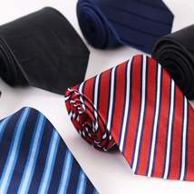 Classic Blue Black Red Necktie - $22.95