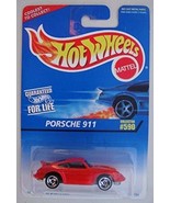 HOT WHEELS RED PORSCHE 911 #590 RAZOR WHEELS COOLEST TO COLLECT CARD - $246.31 MXN