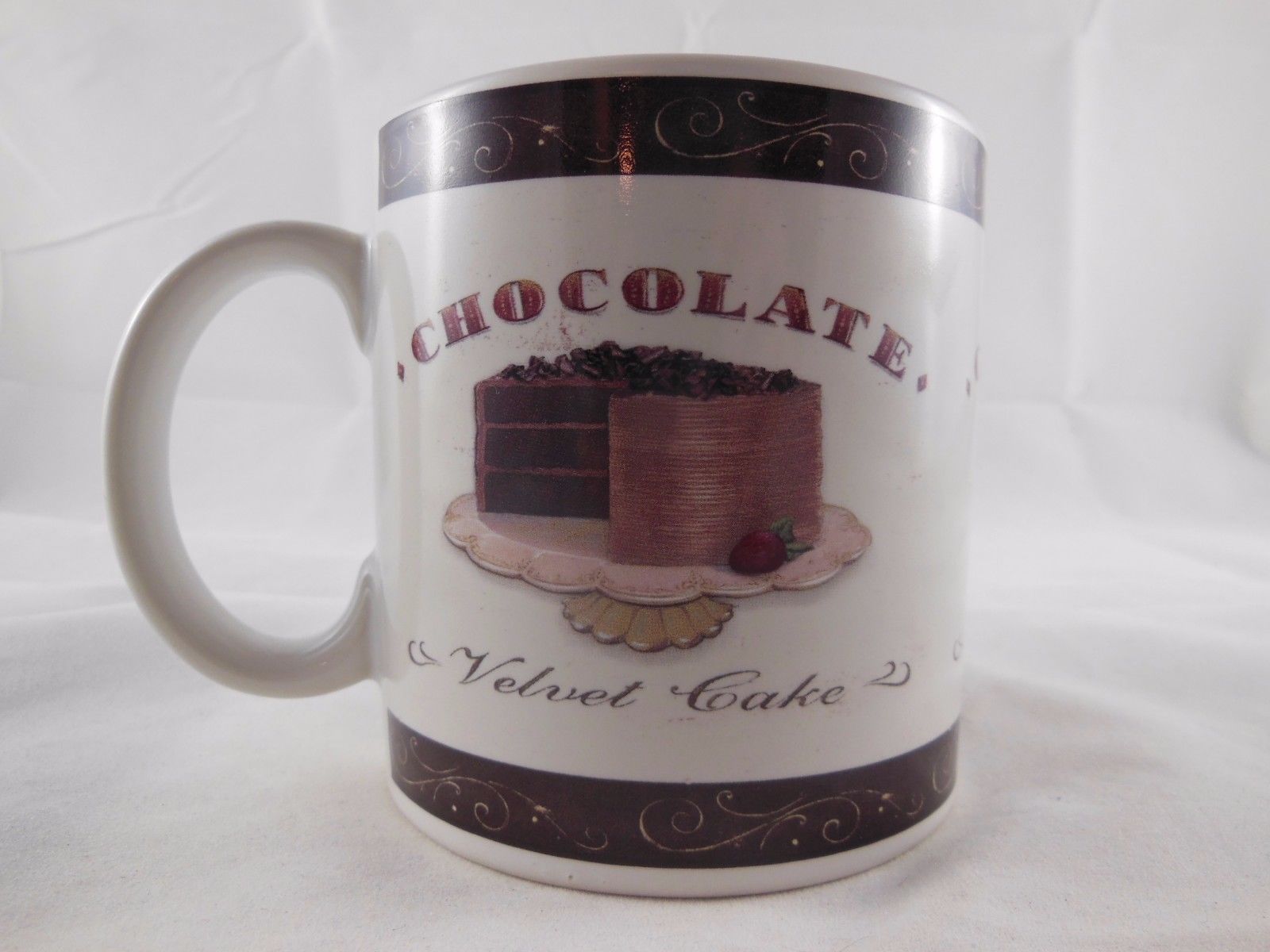  Chocolate Velvet Cake  Angela Staehling Stoneware Sweets Coffee Mug Oneida 12oz - $7.91