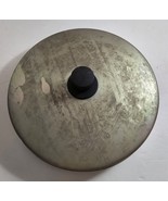 Vintage Aluminum Black Top Knob 10 5/8&quot; Round Pot Pan Replacement Lid #19 - $352.39 MXN