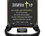 Joshua 1:9 Cross Bracelet for Men Boys Christian Gifts Faith Prayer Jewelry - $18.99