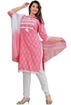 Traditional Jaipur Fashionable Outfit Stunning Salwar Pant Dupatta for Girls &amp; W - £31.45 GBP