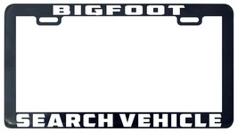 Bigfoot Search Vehicle Sasquatch funny humor license plate frame holder - £5.41 GBP