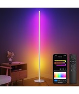 RGBW Smart Corner Floor Lamp, Alexa/APP Control, Color Changing, Silver - $1,199.29 MXN