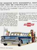 1958 Chevrolet Nomad and Brookwood Station Wagon Print Ad Antiques, Mode... - £11.85 GBP