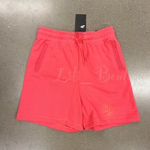 NWT Nike DM8001-648 Women Sportswear Fleece Shorts Standard Fit Red Pink... - $34.95
