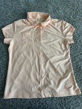 Nike Girls Golf Collared Orange Polo Short Sleeve Size Large Dri-fit - $12.19