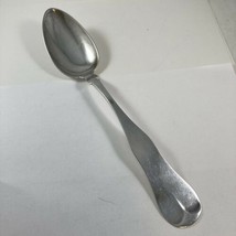 Montpelier VT Coin Silver 8.75” Spoon  A.A.Mead Lowell A Sanborn &amp; Co Monogram E - £54.27 GBP