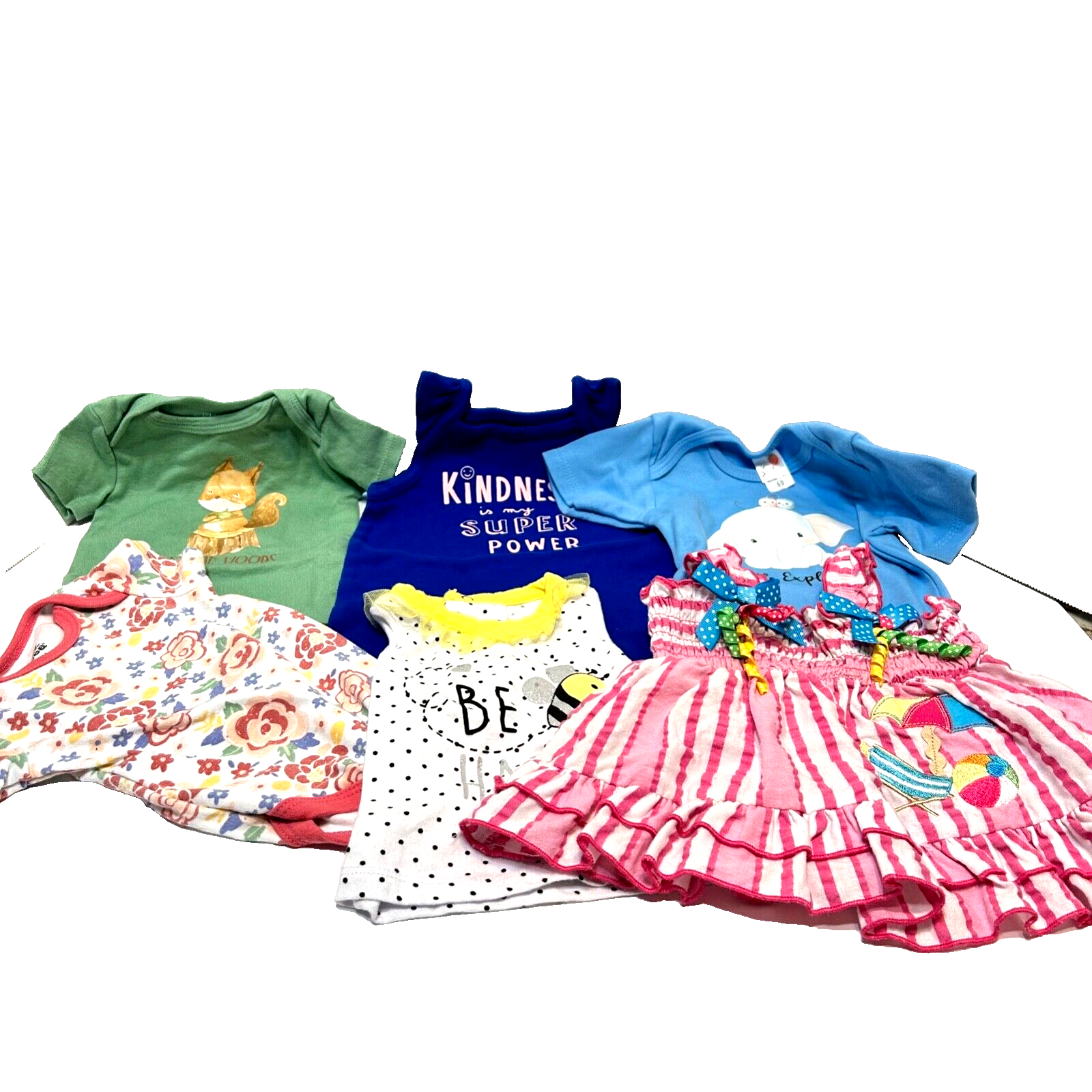 Mixed Lot 6 Baby Infant 0 to 3 months Outfits Carters Strawberry Chick Pea - $19.53
