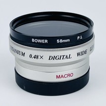 Bower 58mm PL 0.48X Digital Wide Angle Lens Titanium Vision Optics Macro, Japan - $29.02