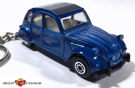 Very Rare!! Key Chain Blue Citroen 2CV 2 Cv Limited Edition French Car Keyring - £40.07 GBP