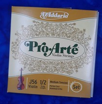 D&#39;Addario J56 Pro-Arte Violin String Set 1/2 Scale Length Medium Tension... - $29.99